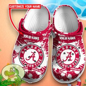 Alabama Football Crocs Custom Name Edition Clog Shoes