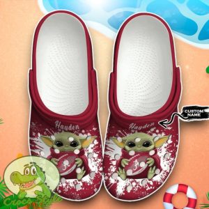 Arkansas Razorbacks Baby Yoda Crocs Custom Name Edition Classic Clogs Shoes