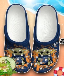 Auburn Tigers Baby Yoda Crocs Custom Name Edition Classic Clogs Shoes Product Photo 1