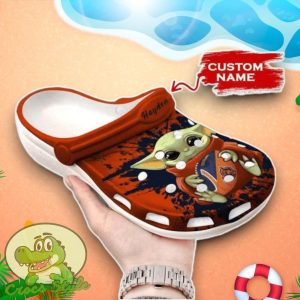 Baby Yoda Chicago Bears Crocs Custom Name Edition Clog Shoes