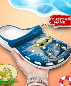 Baby Yoda Detroit Lions Crocs Custom Name Edition Clog Shoes Product Photo 1