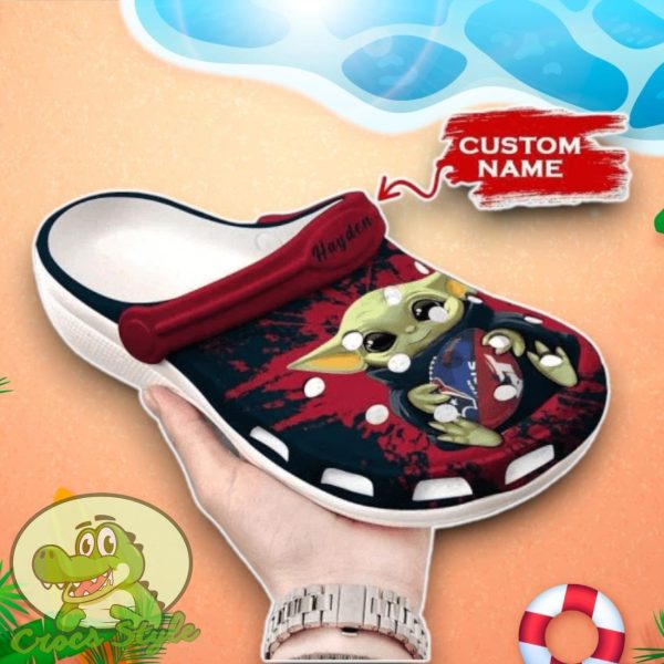 Baby Yoda Houston Texans Crocs Custom Name Edition Clog Shoes