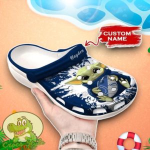 Baby Yoda Indianapolis Colts Crocs Custom Name Edition Clog Shoes