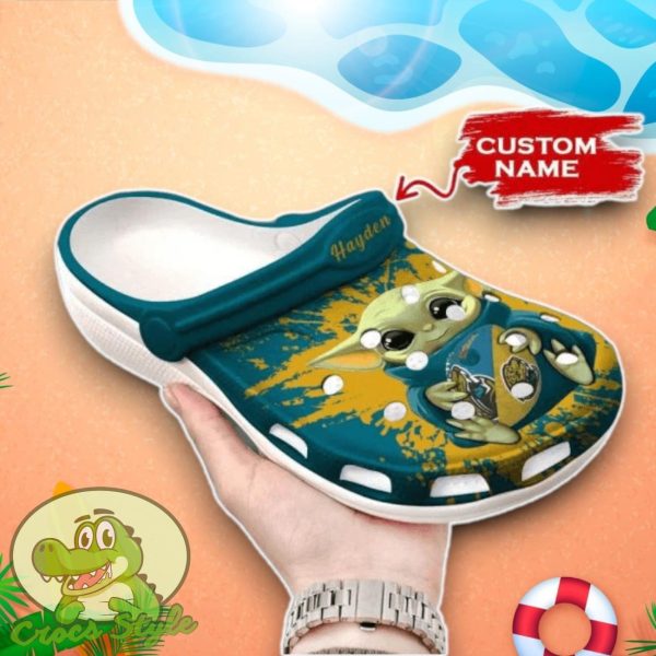 Baby Yoda Jacksonville Jaguars Crocs Custom Name Edition Clog Shoes