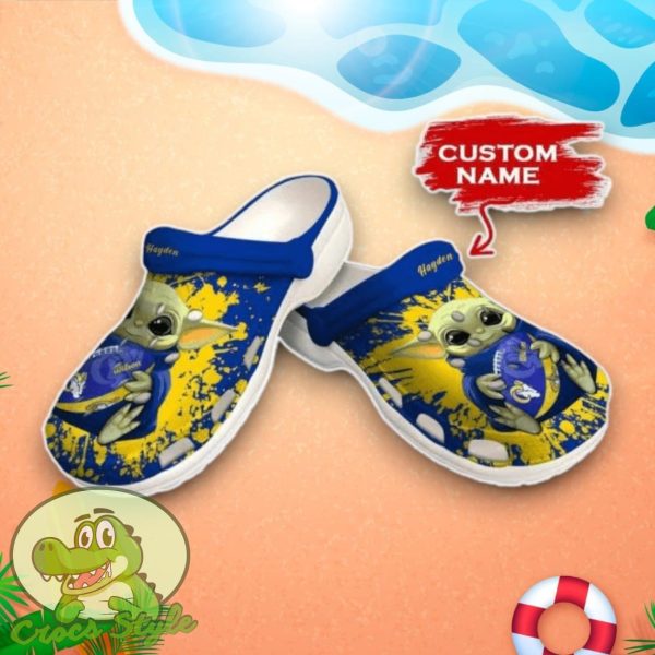 Baby Yoda Los Angeles Rams Crocs Custom Name Edition Clog Shoes