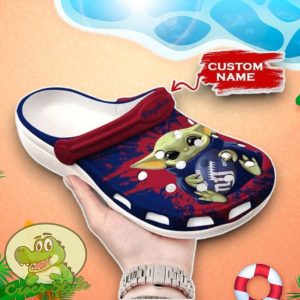 Baby Yoda New York Giants Crocs Custom Name Edition Clog Shoes