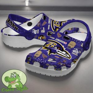 Baltimore Ravens NFL Sport Crocs Clogs Shoes Comfortable For Men Women Product Photo 2