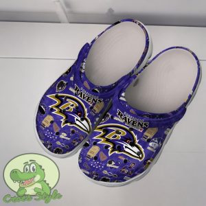 Baltimore Ravens NFL Sport Crocs Clogs Shoes Comfortable For Men Women Product Photo 3