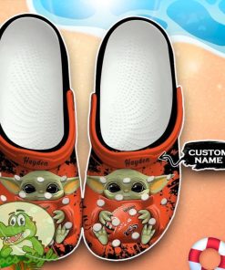 Cincinnati Bengals Baby Yoda Crocs Custom Name Edition Classic Clogs Shoes Product Photo 1