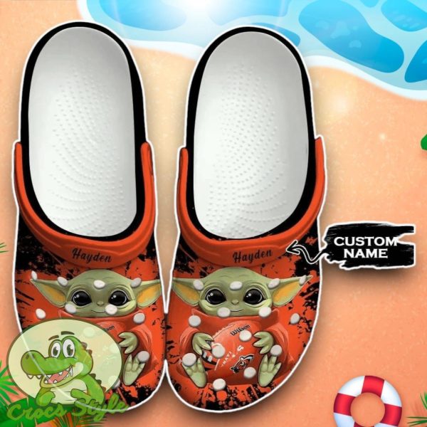 Cincinnati Bengals Baby Yoda Crocs Custom Name Edition Classic Clogs Shoes