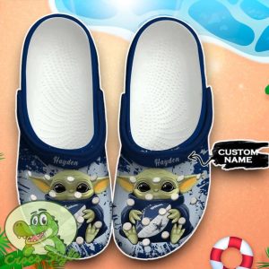 Dallas Cowboys Baby Yoda Crocs Custom Name Edition Classic Clogs Shoes