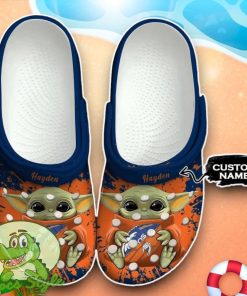 Denver Broncos Baby Yoda Crocs Custom Name Edition Classic Clogs Shoes Product Photo 1