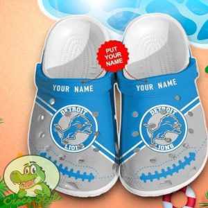 Detroit Lions Crocs Custom Name Edition Clog Shoes