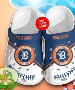 Detroit Tigers MLB Team Logo Baseball Crocs Custom Name Edition Classic Clogs Shoes Product Photo 1