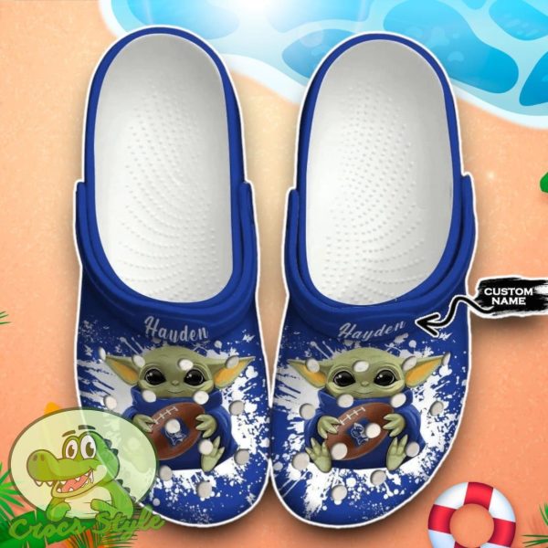 Duke Blue Devils Baby Yoda Crocs Custom Name Edition Classic Clogs Shoes