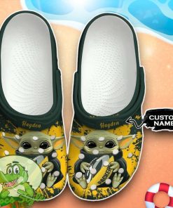 Green Bay Packers Baby Yoda Crocs Custom Name Edition Classic Clogs Shoes Product Photo 1
