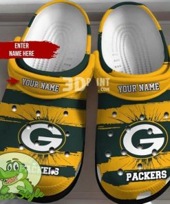 Green Bay Packers Custom Name Nfl Clog Product Photo 1