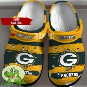 Green Bay Packers Custom Name Nfl Clog