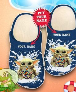 Houston Astros Baby Yoda Autism Crocs Custom Name Edition Classic Clogs Shoes Product Photo 1
