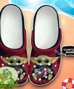 Houston Texans Baby Yoda Crocs Custom Name Edition Classic Clogs Shoes Product Photo 1