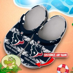 Houston Texans Crocs Custom Name Edition Clog Shoes For Men Women