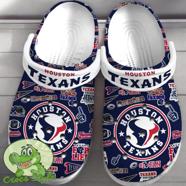 Houston Texans NFL Sport Crocs Clogs Shoes Comfortable For Men Women