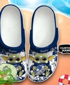 Indianapolis Colts Baby Yoda Crocs Custom Name Edition Classic Clogs Shoes Product Photo 1