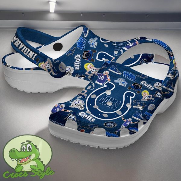 Indianapolis Colts NFL Sport Crocs Clogs Shoes Comfortable For Men Women