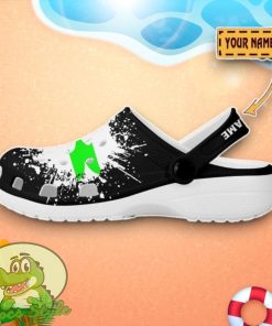Kawasaki Logo Black And White Painting Crocs Custom Name Edition Classic Clogs Shoes Product Photo 3