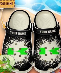 Kawasaki Logo Black And White Painting Crocs Custom Name Edition Classic Clogs Shoes Product Photo 1