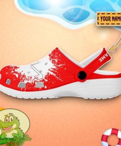 Kia Logo Red And White Painting Crocs Custom Name Edition Classic Clogs Shoes Product Photo 3