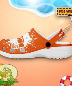 KTM Logo Orange And White Painting Crocs Custom Name Edition Classic Clogs Shoes Product Photo 3
