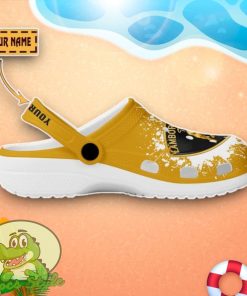 Lamborghini Logo Yellow And White Painting Crocs Custom Name Edition Classic Clogs Shoes Product Photo 2