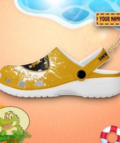 Lamborghini Logo Yellow And White Painting Crocs Custom Name Edition Classic Clogs Shoes Product Photo 3