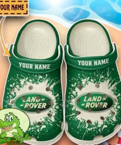 Land Rover Logo Green And White Painting Crocs Custom Name Edition Classic Clogs Shoes Product Photo 1
