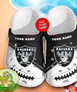 Las Vegas Raiders Crocs Custom Name Edition Clog Shoes Product Photo 1