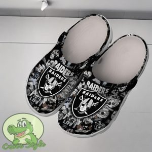 Las Vegas Raiders NFL Sport Crocs Clogs Shoes Comfortable For Men Women Product Photo 3