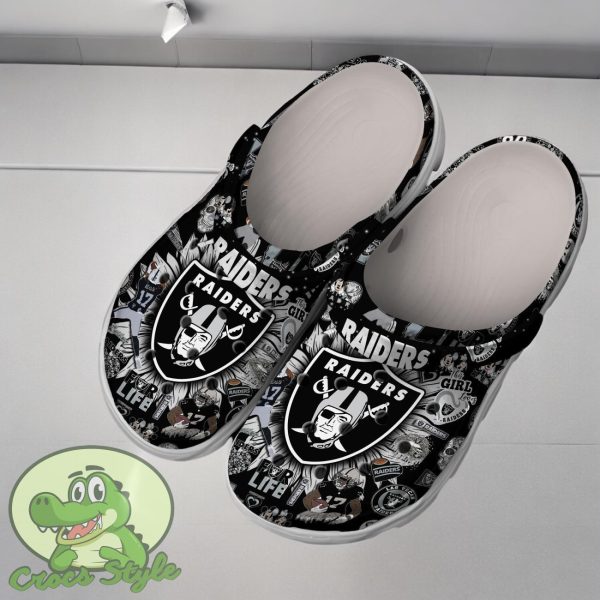 Las Vegas Raiders NFL Sport Crocs Clogs Shoes Comfortable For Men Women