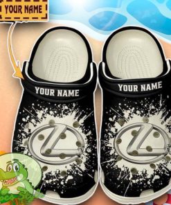 Lexus Logo Black And White Painting Crocs Custom Name Edition Classic Clogs Shoes Product Photo 1
