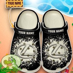 Lexus Logo Black And White Painting Crocs Custom Name Edition Classic Clogs Shoes