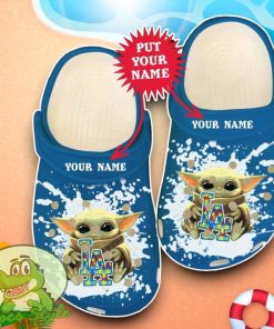 Los Angeles Dodgers MLB Team Logo Baby Yoda Autism Crocs Custom Name Edition Classic Clogs Shoes Product Photo 1