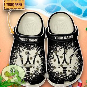 Maserati Logo Black And White Painting Crocs Custom Name Edition Classic Clogs Shoes