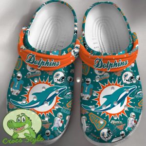 Miami Dolphins NFL Sport Crocs Clogs Shoes Comfortable For Men Women