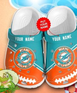 Miami Dolphins Team Crocs Custom Name Edition Clog Shoes Product Photo 1