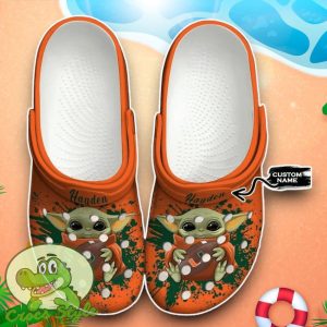 Miami Hurricanes Baby Yoda Crocs Custom Name Edition Classic Clogs Shoes