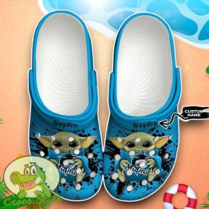 Miami Marlins Baby Yoda Crocs Custom Name Edition Classic Clogs Shoes