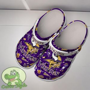 Minnesota Vikings NFL Sport Crocs Clogs Shoes Comfortable For Men Women Product Photo 2