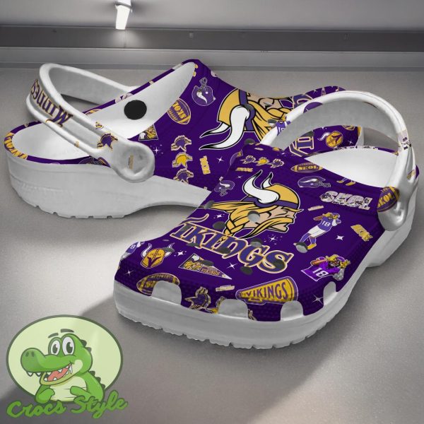 Minnesota Vikings NFL Sport Crocs Clogs Shoes Comfortable For Men Women