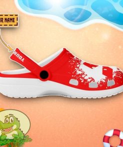Mitsubishi Logo Red And White Painting Crocs Custom Name Edition Classic Clogs Shoes Product Photo 2