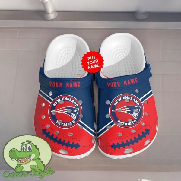 New England Patriots Custom Name For Nfl Fans Clog Shoes